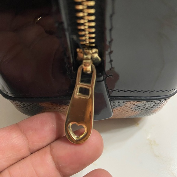 Black Patent Leather CHEETAH Doctors Mini Handbag - Picture 7 of 9